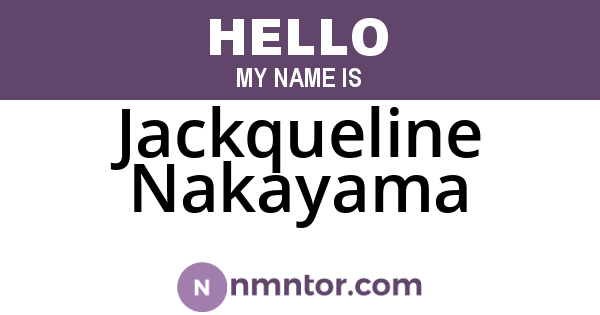 Jackqueline Nakayama