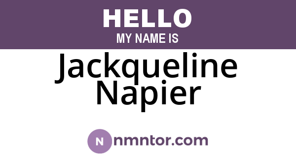 Jackqueline Napier