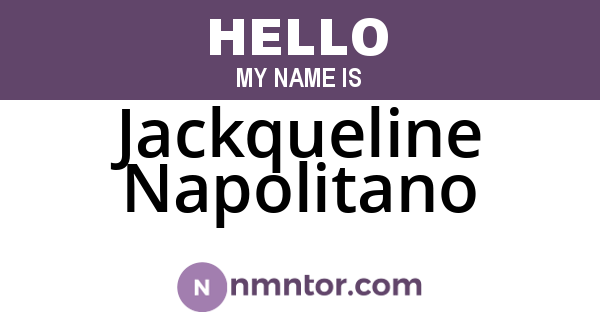 Jackqueline Napolitano