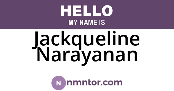 Jackqueline Narayanan