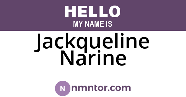 Jackqueline Narine