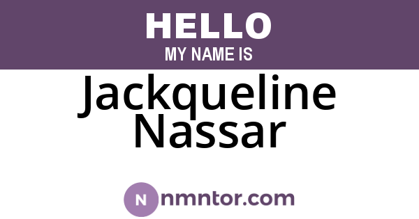Jackqueline Nassar
