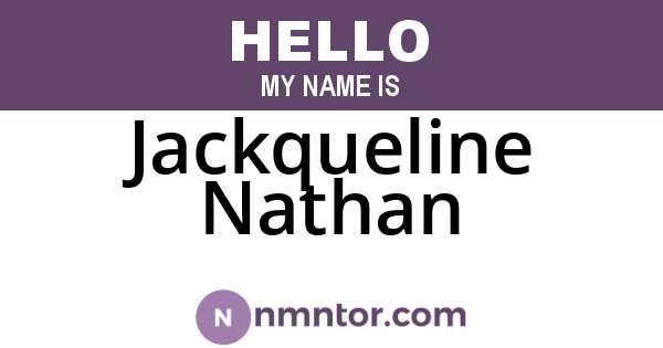 Jackqueline Nathan