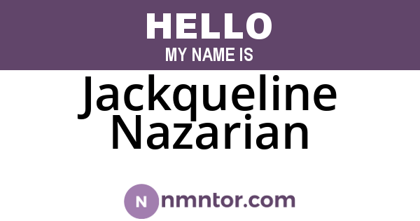 Jackqueline Nazarian