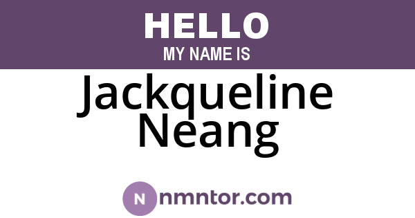 Jackqueline Neang