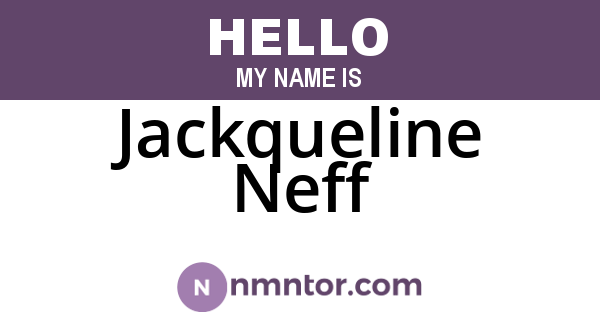 Jackqueline Neff