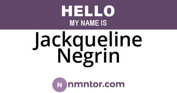 Jackqueline Negrin