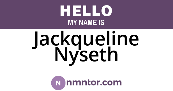 Jackqueline Nyseth