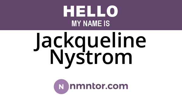 Jackqueline Nystrom