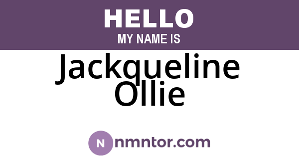 Jackqueline Ollie