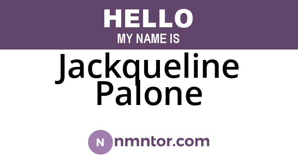 Jackqueline Palone