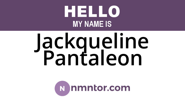 Jackqueline Pantaleon