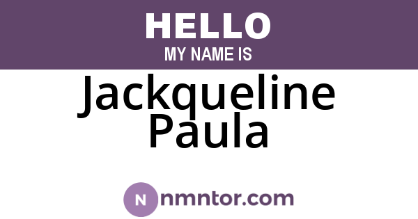 Jackqueline Paula