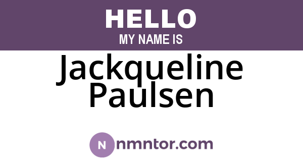 Jackqueline Paulsen