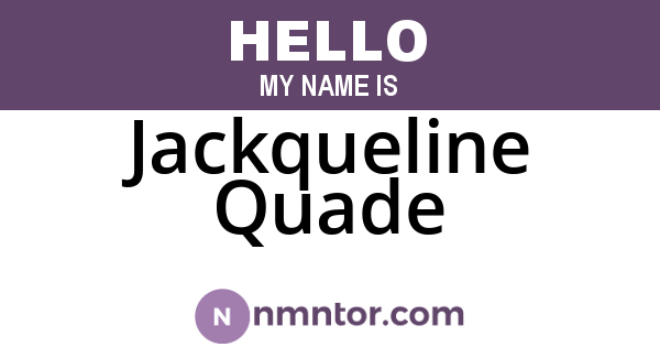 Jackqueline Quade