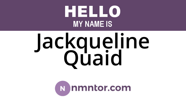 Jackqueline Quaid