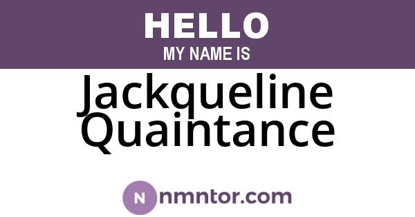 Jackqueline Quaintance