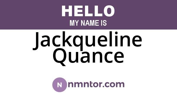 Jackqueline Quance
