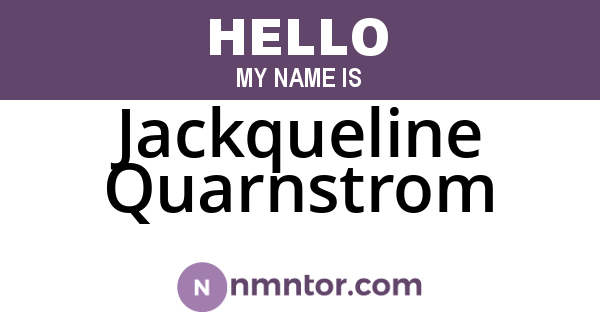 Jackqueline Quarnstrom