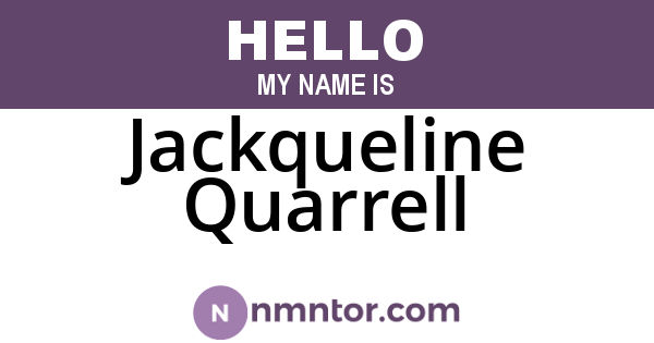 Jackqueline Quarrell