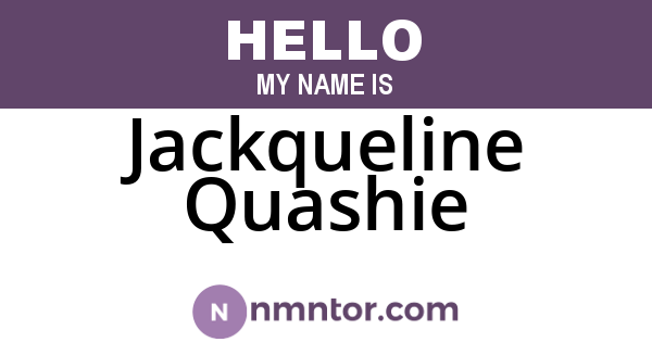 Jackqueline Quashie