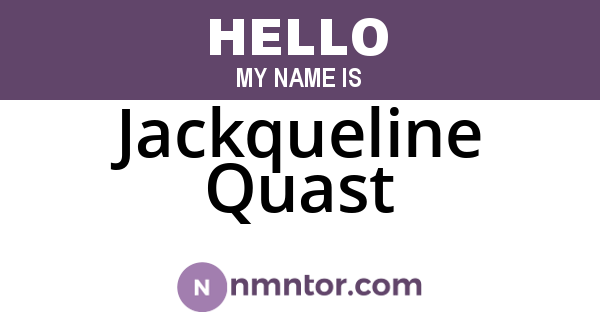 Jackqueline Quast
