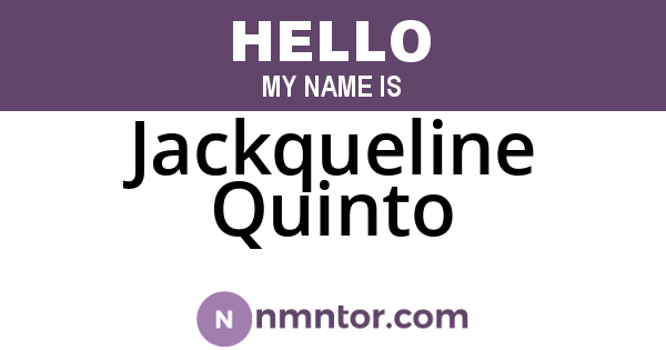 Jackqueline Quinto