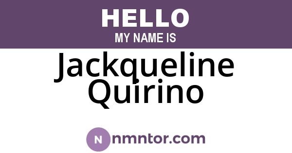Jackqueline Quirino