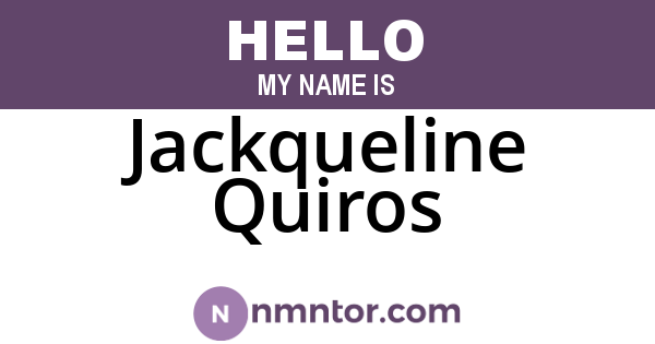 Jackqueline Quiros