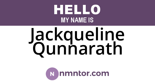 Jackqueline Qunnarath