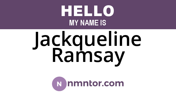Jackqueline Ramsay
