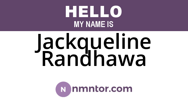 Jackqueline Randhawa