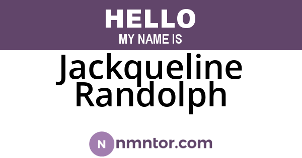 Jackqueline Randolph