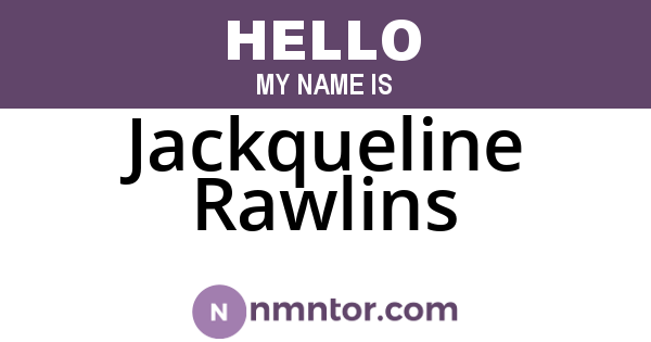 Jackqueline Rawlins