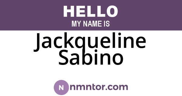 Jackqueline Sabino