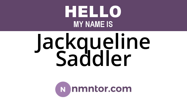 Jackqueline Saddler