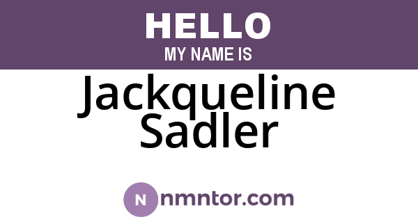 Jackqueline Sadler