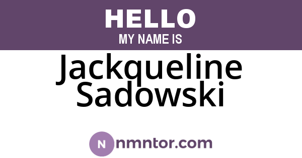 Jackqueline Sadowski