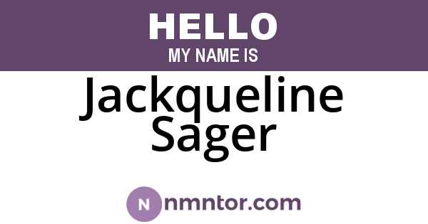 Jackqueline Sager