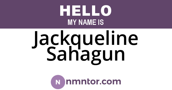 Jackqueline Sahagun