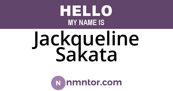 Jackqueline Sakata