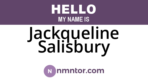 Jackqueline Salisbury