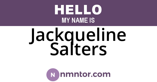 Jackqueline Salters