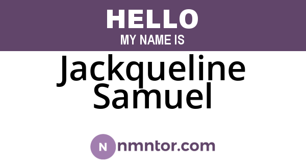Jackqueline Samuel