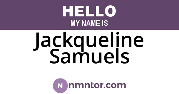 Jackqueline Samuels