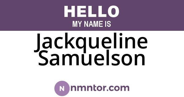 Jackqueline Samuelson