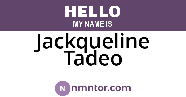 Jackqueline Tadeo
