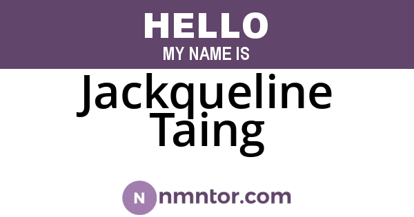 Jackqueline Taing