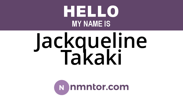 Jackqueline Takaki