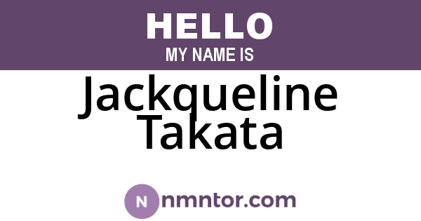 Jackqueline Takata